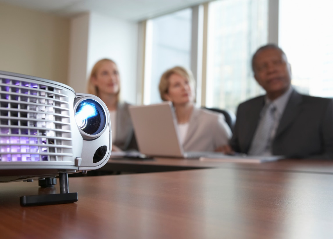 projector on conference room table